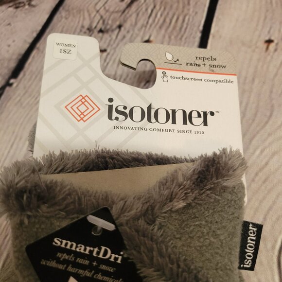 Isotoner Signature Women's Stretch Fleece Overlap Water-Repellent Gloves - Picture 2 of 5